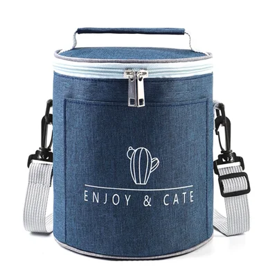 Sacca da Pranzo a Prova di Oxford Tessuto Isolante Per Pranzo Scatola da Pranzo Contenitore Alimentare, Dimensioni: S - Blu Navy