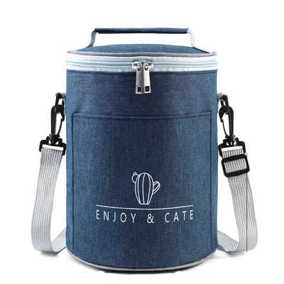 Box da Pranzo Isolato di Grande Capacità Bota Per il Pranzo Riutilizzabile Per la Scuola di Picnic di Lavoro o Viaggi, Dimensioni: L-blu Navy