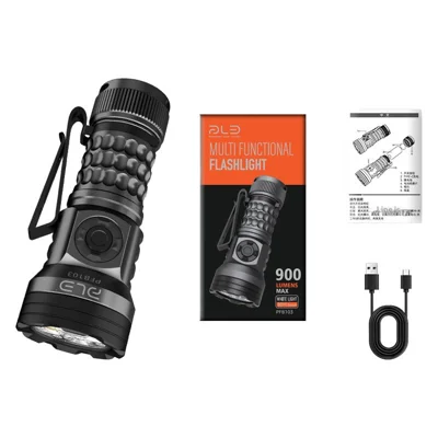Lanterna PAILIDE PFB103 1000 Lúmens 12 Modos Luz UV 395nm com Base Magnética - Cinzenta