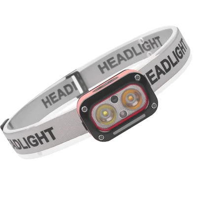 YD-08 Type-C Rechargeable LED Headlamp, 5 Modes, Sensor, IPX4, 200-400lm, Adjustable 45-Degree Tilt for Night Running