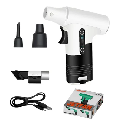 Handheld Turbo Fan Portable High-Speed Blower / Vacuum Cleaner Multi-Function for Car  /  Home  /  Outdoor - Grey