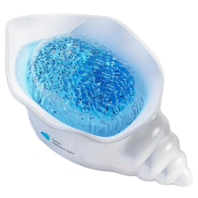 Y-10 Projecteur de Nuit en Forme de Coquille Conque, Lampe de Projection avec Effet d'Ondulation d'Eau Dynamique et Bruit Blanc Intégré, 2000 mAh, pour Chambre à Coucher