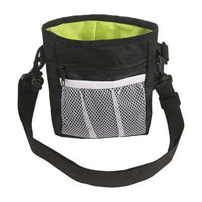 Pet Treat Bag Oxford Cloth Foldable Mesh Pocket Waist Bag for Outdoor Training - Black