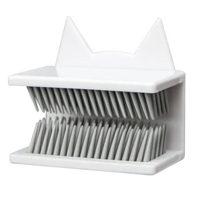 Shower Wall Hair Catcher Bathroom Bathtub Drain Protector Hair Collector Anti Clog Device For Home Use - Cat Ears  /  White