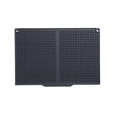 7mm Thickness Silicone Sink Drain Mat 450 x 300mm Sloped Drainage Waterproof Non-Slip for Kitchen Countertop - Dark Gray