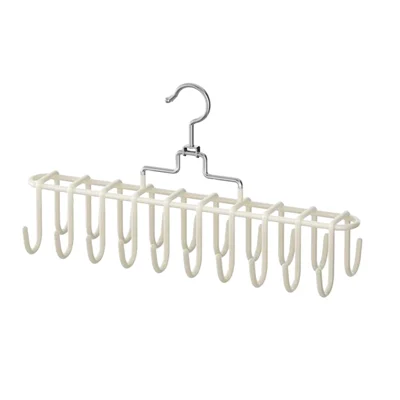 20 Hooks Rotating Clothes Hanger Rack Multi-functional Underwear Organizer Belt Scarf Storage Hook - Cream Apricot