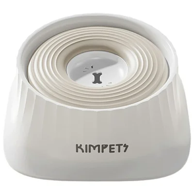 KIMPETS Husdjurs svävande vattenmatta 1500 ml splashproof, ingen våt mun, katt- och hundmatare - Vit