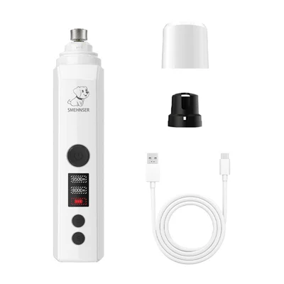 SMEHNSER M6 Elektrische Nagelroter voor Huisdieren met LED-display, Anti-slip Handvat, Nagelknipper voor Hond en Kat - M6
