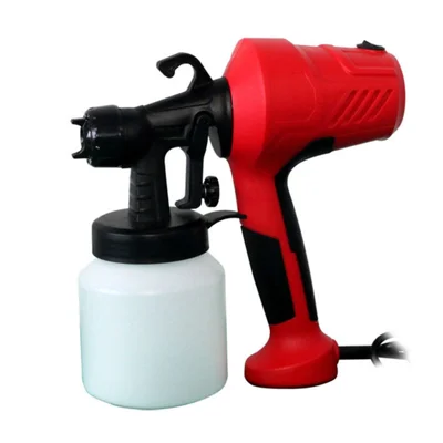 HJ06 Paint Sprayer 400W Spray Gun 1000ml / s Электрический Пистолет с Регулируемым Соплом и Контейнером Для Домашней Живописи, Мебели, Забора, Шкафа - Красный / us Plug