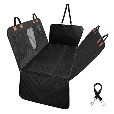 CZD-U-07 Car Rear Seat Pet Mat Widened Support Board Vehicle Dog Cushion - Black 600D Oxford Cloth