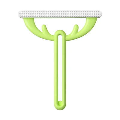 AIWO Antler Design Manual Clothes Lint Hair Remover PP+TPU Dog Cat Hair Lint Ball Remove Tool - Green