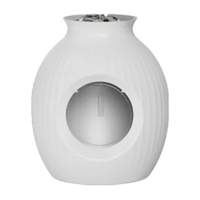 ABS bloempot kattenbak met geurverwijdering verborgen toilet kattengrindbak - Wit