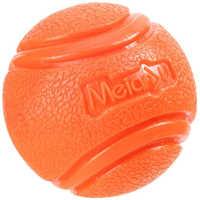 MEIANJU 6cm Pet Gift Bite Resistant TPR Bouncing Ball Dog Interactive Training Toy - Orange