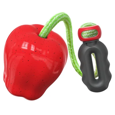 HWPG-01 Dog Fetch Catch Throw Toy Apple Fruit Pet TPR Toy Gift (BPA Free, CPC / FDA / RoHS Certified) - Red
