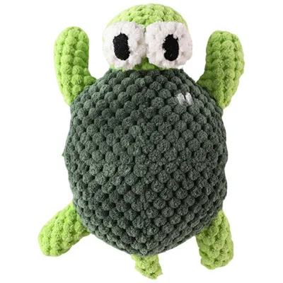 Ocean Animal Dog Rope Toy Squeaky Durable Pet Toys Turtle Crab Starfish for Chewing Playing - Turtle