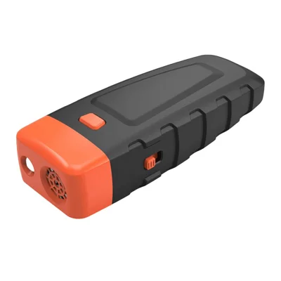 Ultrasonic Anti Barking Dog Trainer Portable Rechargeable LED Flash Pet Gift Training Tool - Black+Orange