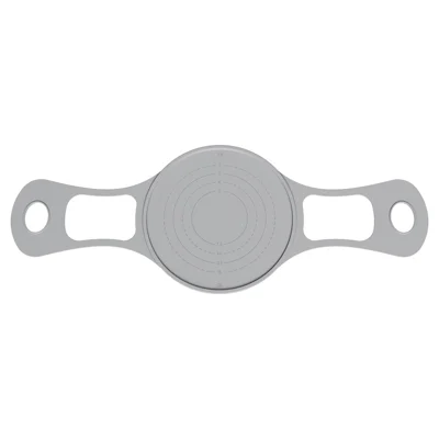 Alfombrilla Redonda de Silicona para Hornear, Grado Alimenticio, Resistente al Calor, con Doble Asa, para Pastelería y Panadería (con Certificación FDA, Libre de BPA) - Gris