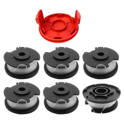 TLH-02+ TLH-02-1 6Pcs Replacement Spool + 1Pc Spool Cap for Hyper Tough 20V Max HT22-401-03-05  /  HT-19-401-003-06  /  HT19-401-003-07