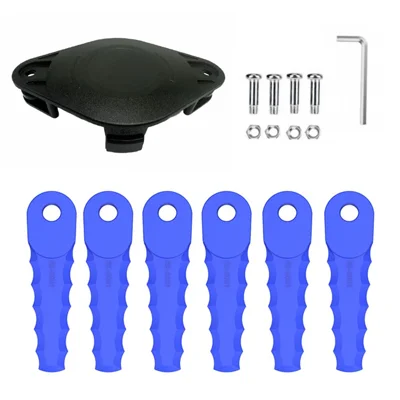 Trimmer Head + 6 Blades for Kobalt KST 120X-06 / 120X Lawn Mower Replacement Part, EVGK-01+RS-0001 Blue