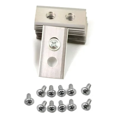12 stuks vervangende robotmaaiermessen roestvrijstalen mes met schroeven voor Worx Landroid grasmaaier 32*18*0,9 mm - Zilver