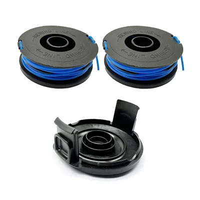 RSJA-01+RSJA-01-1 For Spear & Jackson GT600 / GT450 Lawn Mower 2 Replacement Spool + Spool Cap