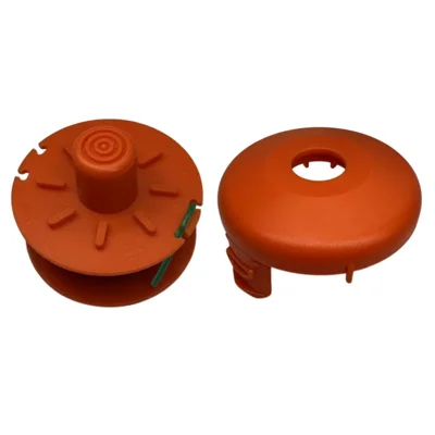 For Gardena Turbotrimmer Smallcut Lawn Trimmer Nylon Rope Replacement Spool + Spool Cap, 05367-20 / 05329-20