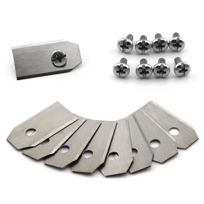 9Pcs for Husqvarna Lawn Mower Blades Stainless Steel Replacement Blades, 35x18x0.75mm - Silver