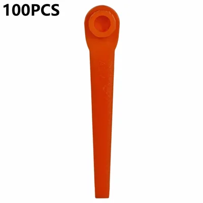 L70 100Pcs Plastic Blades for Gardena 9823 / 9825 / 9820 / 9821 / 9828 Lawn Trimmer Spare Parts - Orange