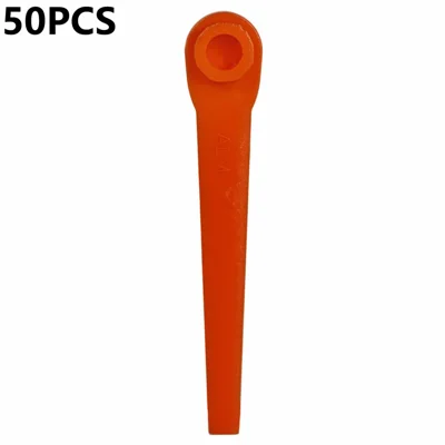 L70 50Pcs Plastic Blades for Gardena 9823 / 9825 / 9820 / 9821 / 9828 Lawn Trimmer Spare Parts - Orange
