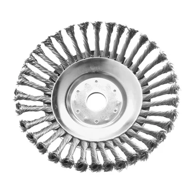 8 Inch Garden Weed Brush Cutter Head Carbon Steel Wire Wheel Disc Universal Grass Trimmer Tool