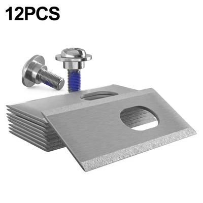 12-teilig 36x18x0,9 mm Ersatzklingen Silber Mähroboter Klingen für Dreame A1 A2 Mova 600 1000 Robot Rasenmäher