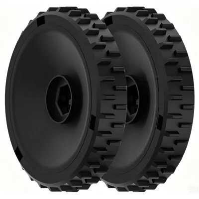 RIS-H&G-001 2 Stück Ersatz-Hinterräder für Gardena R38Li / R40Li / R50Li / Husqvarna Automower 105 / 305 Rasenmäher – Schwarz