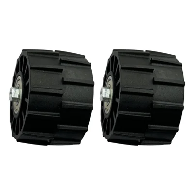 RSBI-01-1 2 Pezzi Ruota Pivotante di Ricambio per Tosaerba Robotico Bosch Indego 300 / 350 / 400 - Nero