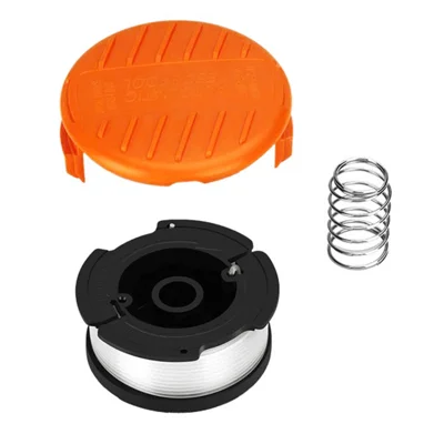 Lawn Mower Part for Black & Decker GH400  /  GH500  /  GH600 Replacement Spool + Cap + Spring, AF-100-3ZP+RC-100-P