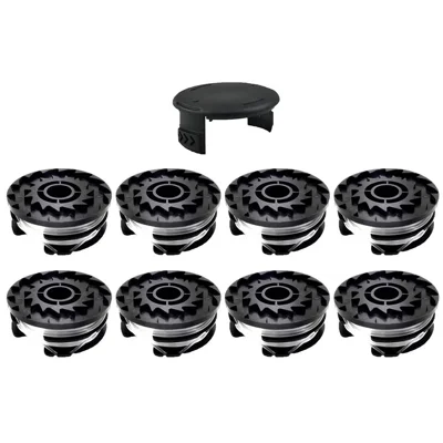 For Parkside Lawn Mower 8 Spool + 1 Spool Cap Grass Trimmer Accessories Set, TLP-01 / TLP-01-1