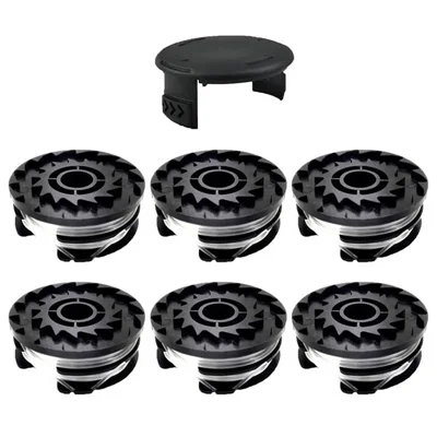 For Parkside Lawn Mower 6 Spool + 1 Spool Cap Grass Trimmer Accessories Set, TLP-01 / TLP-01-1