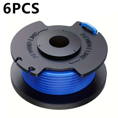 6Pcs for Ryobi 18V / 24V / 40V Trimmer Nylon Rope Spool Lawn Mower Line Spools, AC14RL3A