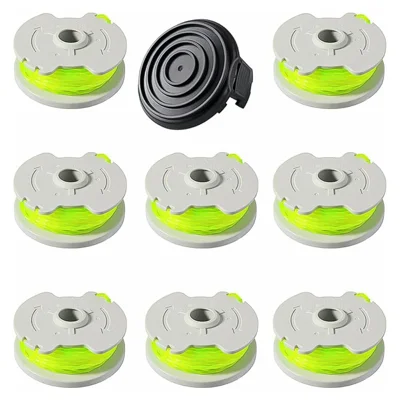 8Pcs WA0014 Line Spool + 1Pc WA0037 Spool Cap Set for Worx WG190 / WG191 / WG168 / WG184 Lawn Mower Parts