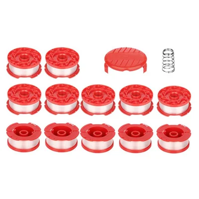 For Craftsman CMCST900 / CMCST915 Lawn Mower 12 Line Spools + Spool Cap + Spring Set, CMZST065