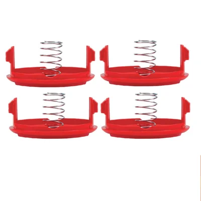 For Craftsman 4 ABS Spool Caps + 4 Metal Springs Lawn Mower Replacement Parts, CMZST120SC