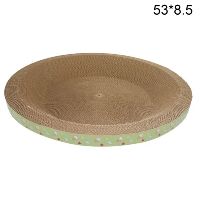 53cmx53cm Large Size Round Thickened Cat Scratching Board Gift Durable Scratcher Bed, Height: 8.5cm