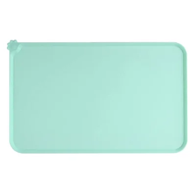 Anti-rutsch-silikon-haustiernahrung Matte Hundekatze Fütterungsschale Wasserdichtes Placemat, 18,5 "x 11,8" - Grün