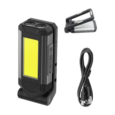 YS011-A 5W 400lm LED Arbeitsleuchte USB wiederaufladbar IPX6 wasserdicht Magnetreparaturleuchte - Silber