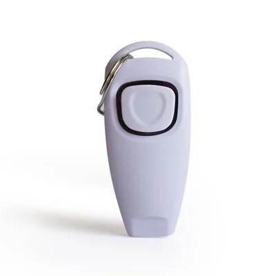 2 Em 1 Cachorro Pet Pet Treinando Clicker & Assobio Clique Em Obediência Do Instrutor - Branco