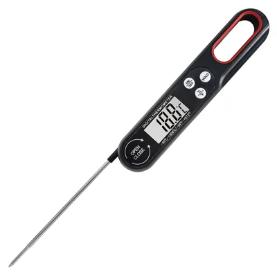 1008 Digital Food Thermometer BBQ Grilling Meat Temperature Meter without Backlight (No FDA, BPA Free) - Black