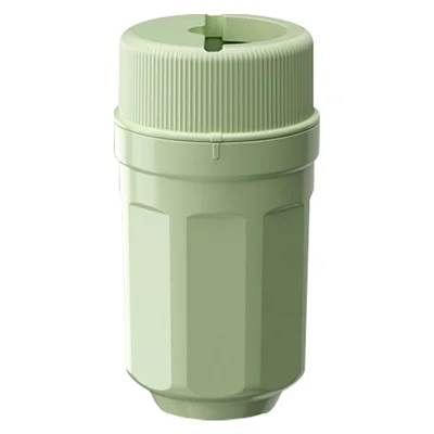 081 Twist Ice Maker Cup Rotating Ice Cube Mold for Drinks and Whiskey, without Dust Cover (BPA Free, No FDA) - Green