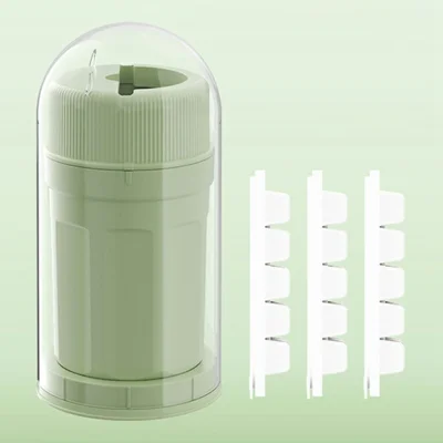 081 Twist Ice Maker Cup Rotating Ice Cube Mold for Drinks and Whiskey, with Dust Cover (BPA Free, No FDA) - Green