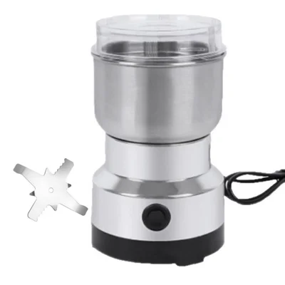 8 Blades 150KW Kitchen Electric Spice Mill 300ml Stainless Steel Coffee Grinder Herb Grinding Machine (FDA / LFGB / CE Certified) - EU Plug