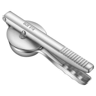 Presse-citron en acier inoxydable 316L, extracteur de jus d'agrumes manuel, extracteur de fruits portable pour cuisine (sans BPA, sans FDA) - Argent