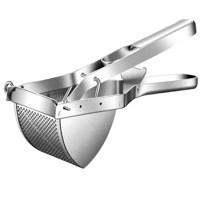 Rallador de patatas multifuncional en acero inoxidable 430, prensa de verduras, exprimidor de frutas, exprimidor de limón (probado FCM) - Plata